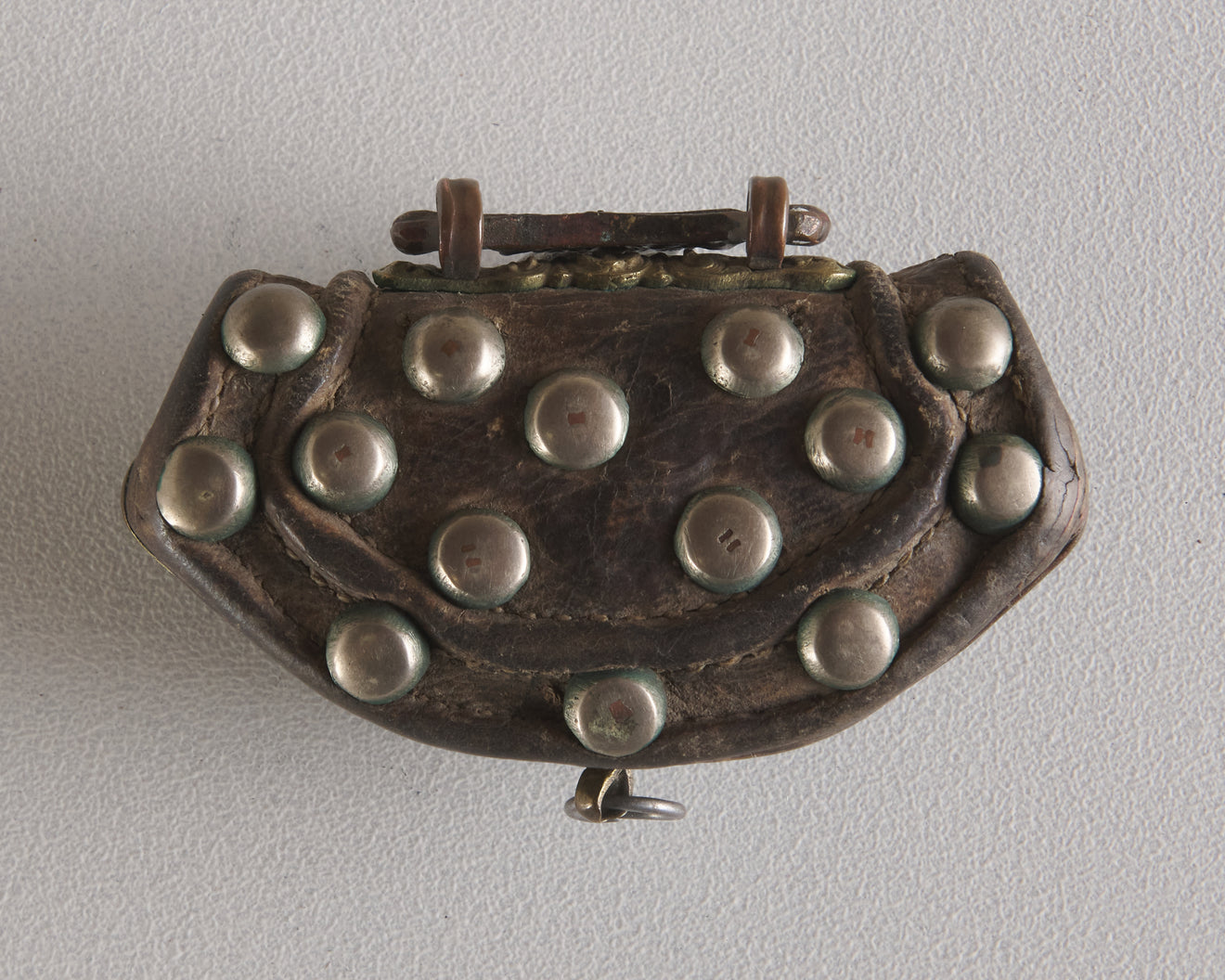 TINDER POUCH(es) WITH SILVER & BRASS FITTINGS, TIBET, 19TH C