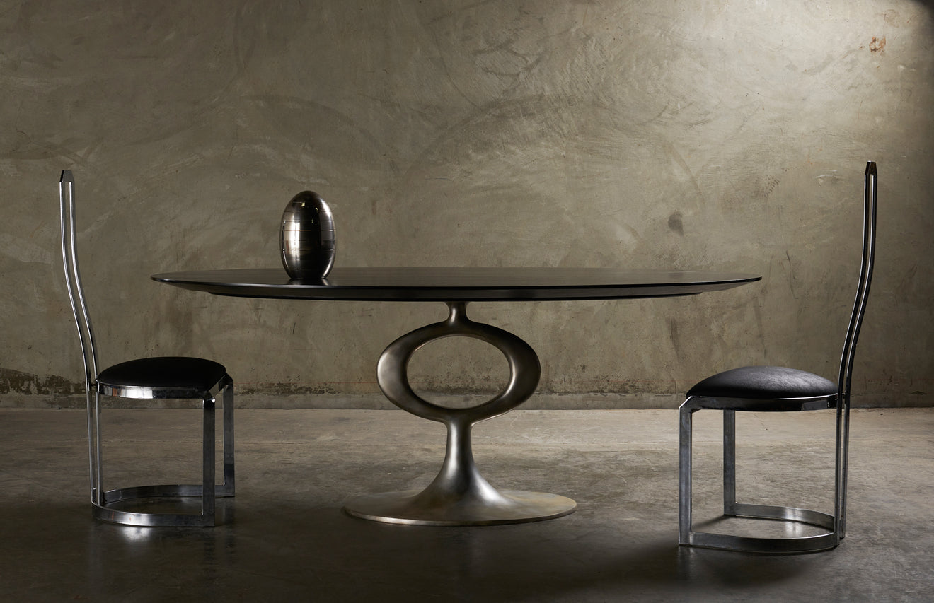 BCW OP ELLIPSE TABLE WITH WOOD TOP