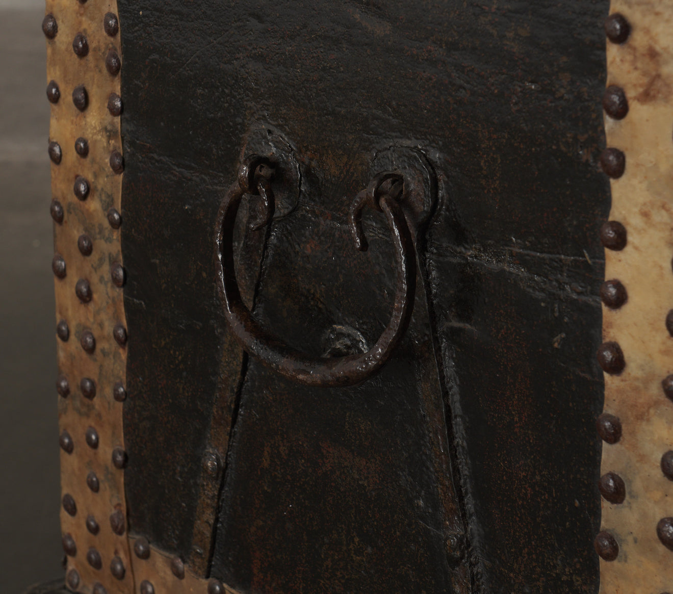 NORTH AFRICAN VELLUM STUDDED TRUNK, 19th C