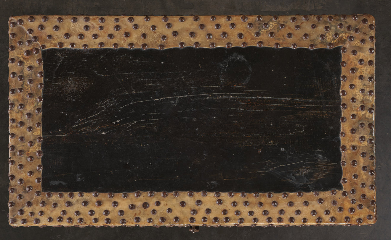 NORTH AFRICAN VELLUM STUDDED TRUNK, 19th C