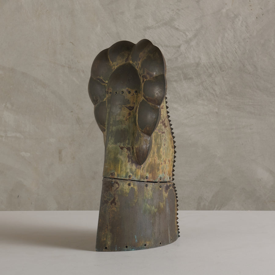 UNSIGNED BRUTALIST BRONZE SCULPTURE, 20TH C