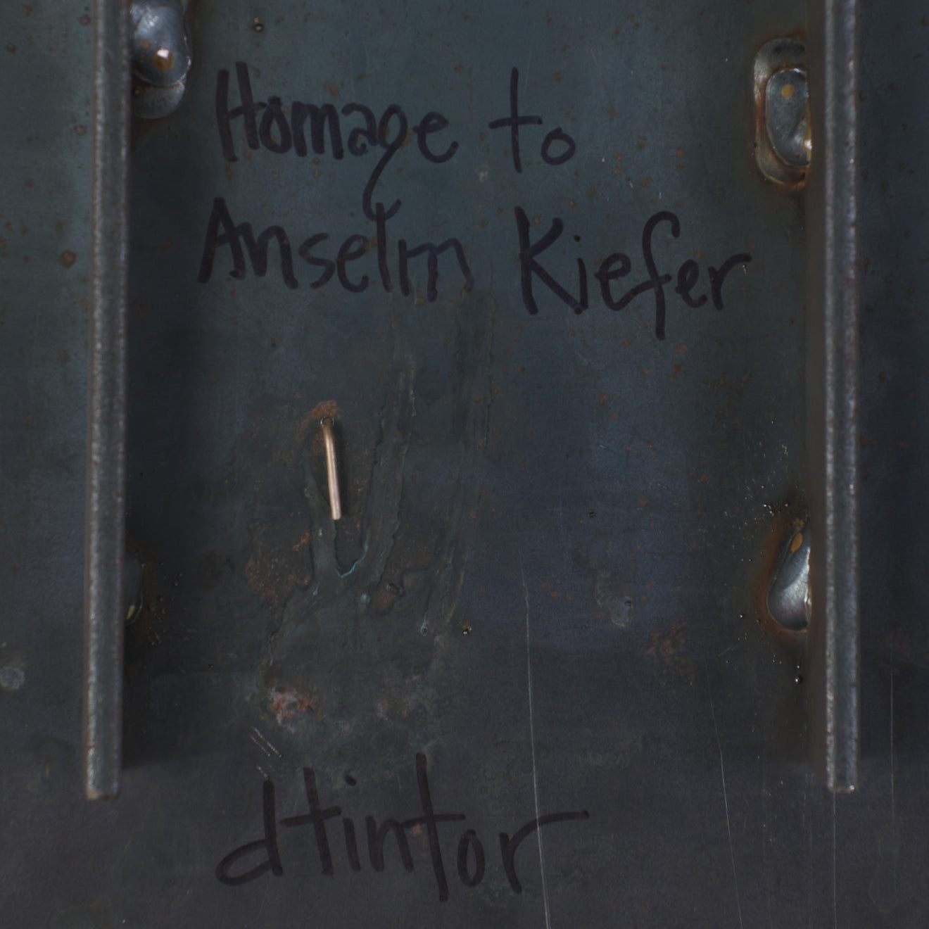 WALL PIECE WITH POPPY, AN HOMAGE TO ANSELM KEIFFER BY DIANE TINTOR