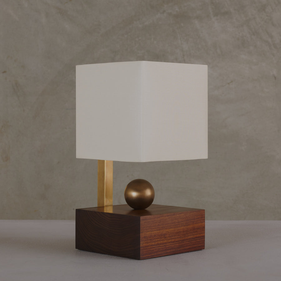 BOUDOIR LAMP, WALNUT