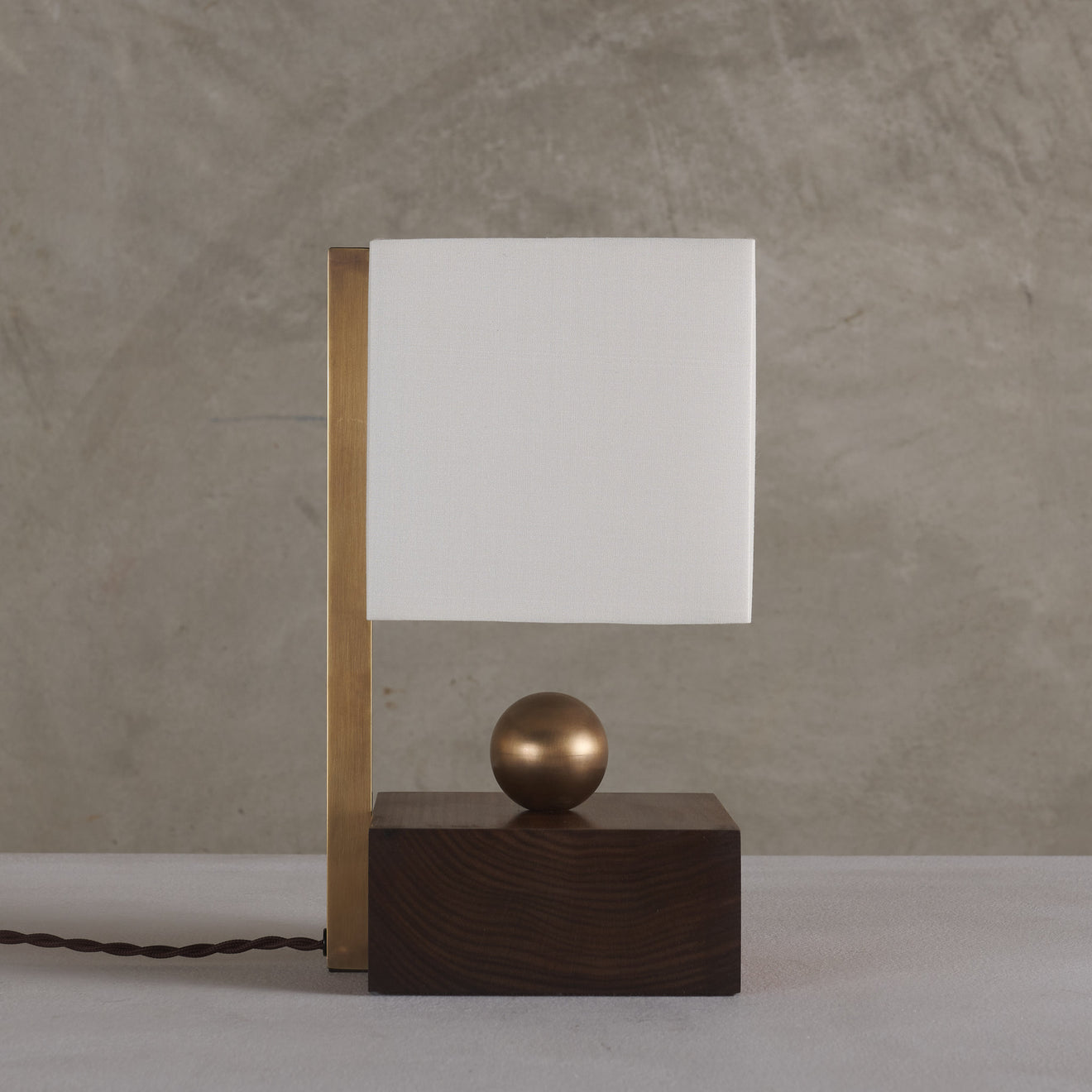 BOUDOIR LAMP, WALNUT