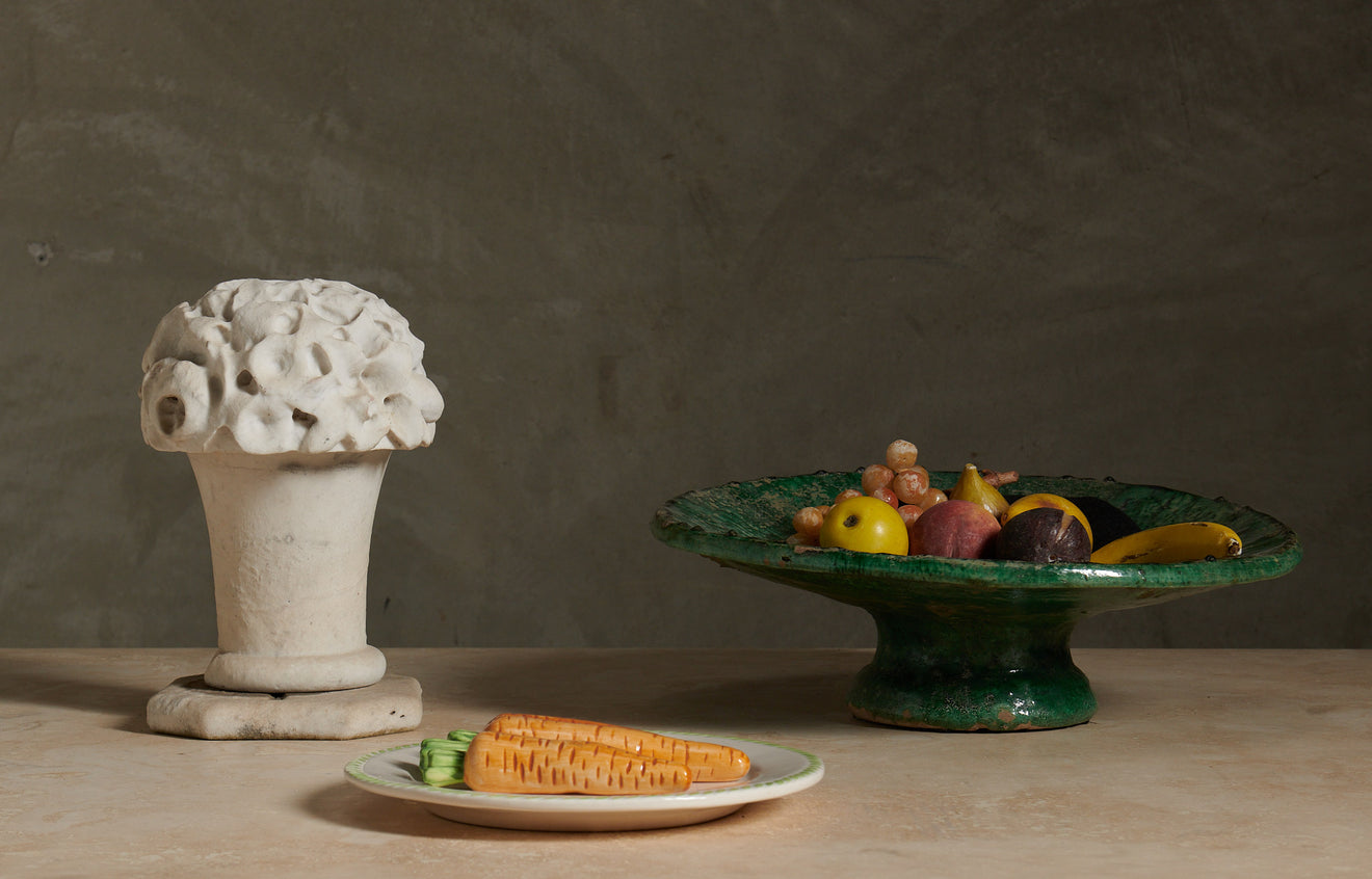 WELL WEATHERED CARVED MARBLE FLOWER ARRANGEMENT(S)