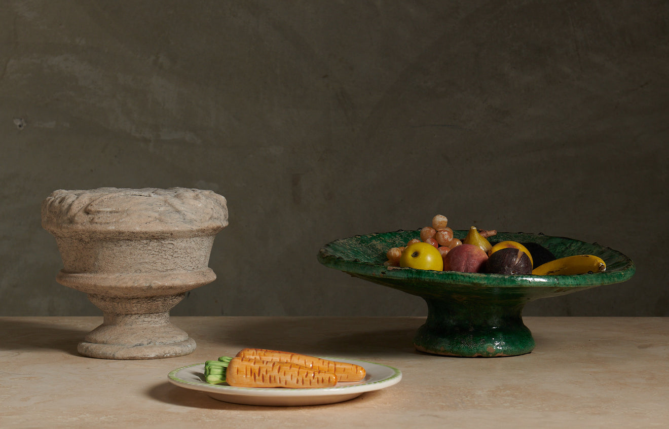 WELL WEATHERED CARVED MARBLE FLOWER ARRANGEMENT(S)