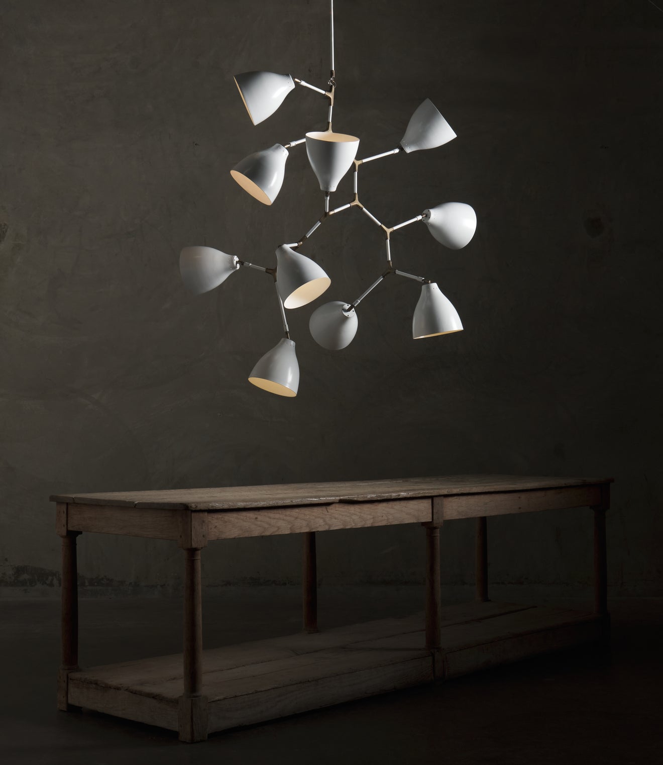 WHITE CRESCENTIA HANGING LIGHT BY THIERRY JEANNOT