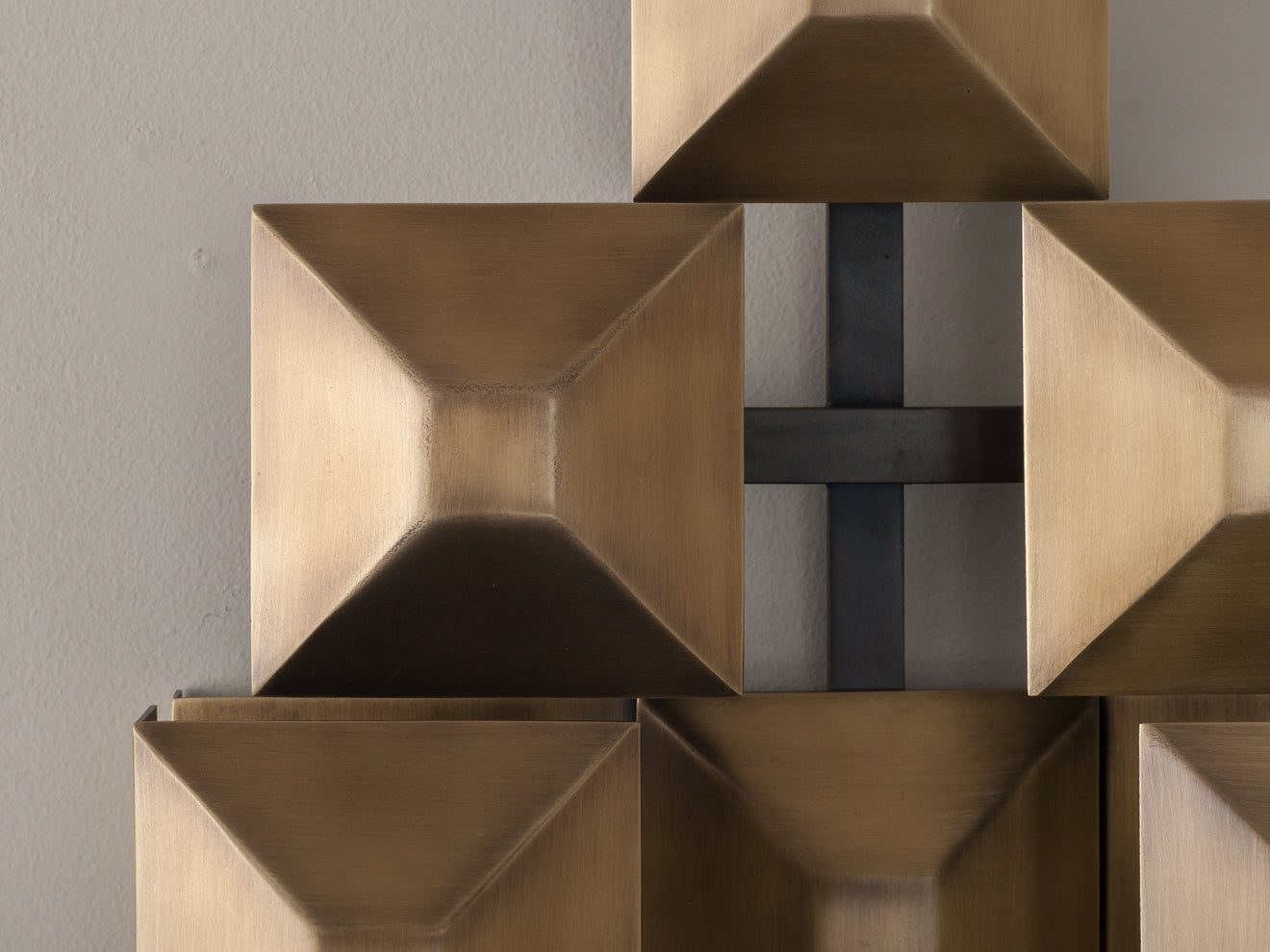 3-Squared Sconce, Brass