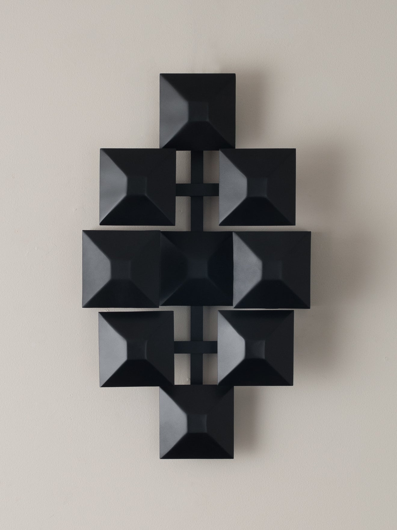 3-Squared Sconce, Black
