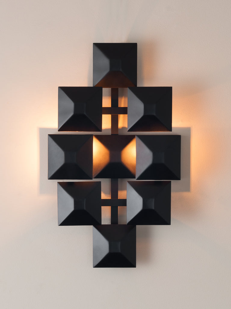 3-Squared Sconce, Black – Blackman Cruz