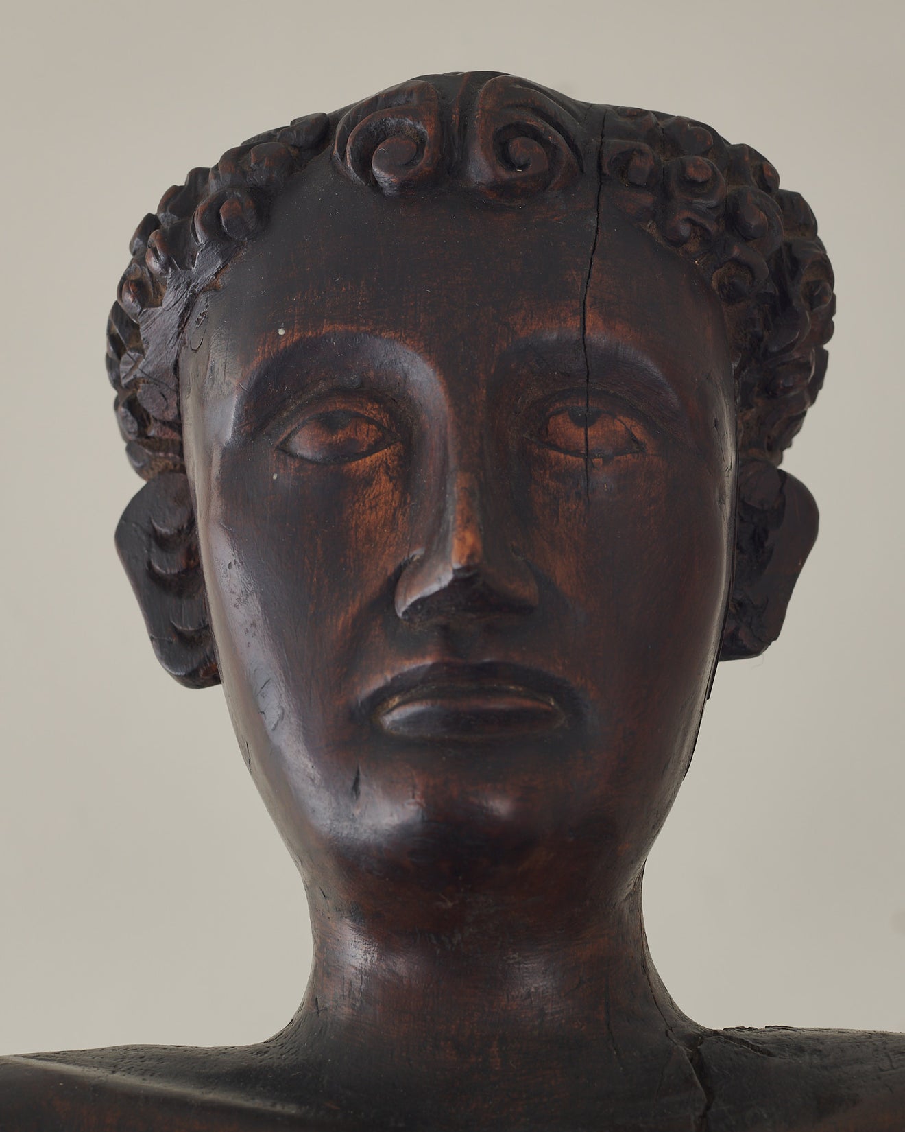CARVED WOOD ST FRANCIS RECEIVING THE STIGMATA