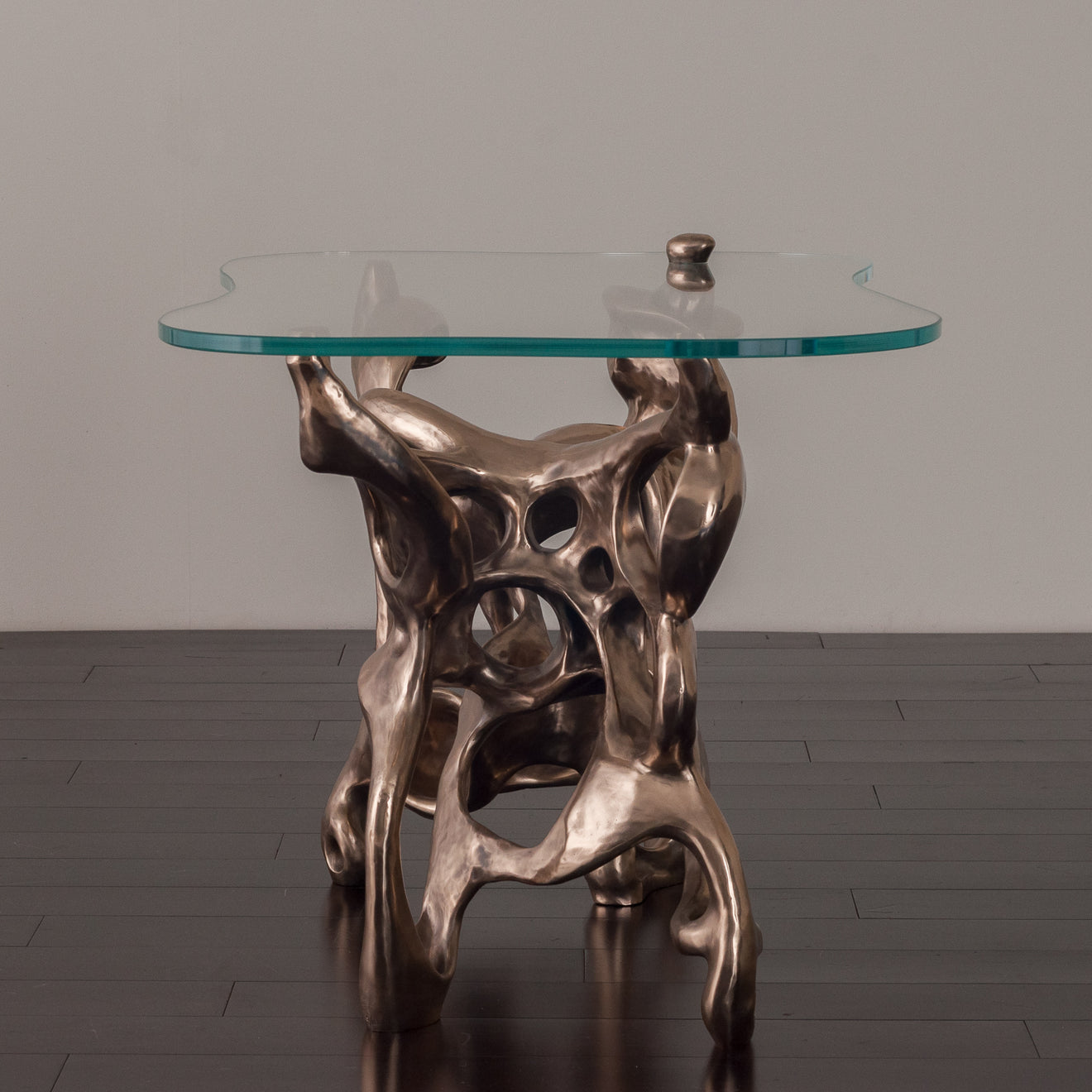 BCW DELIQUESCENT SIDE TABLE, polished