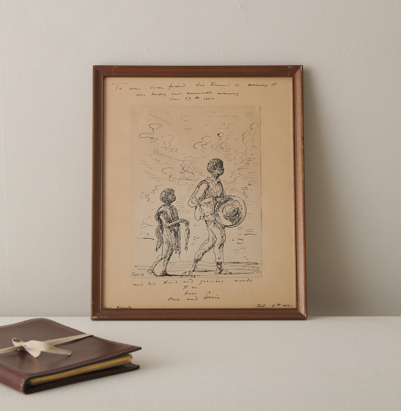 EUGÈNE BERMAN (1899 - 1972) INK DRAWING, SIGNED 1948 WITH INSCRIPTION