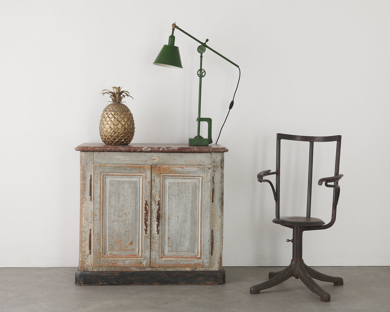 IRON ARM CHAIR EARLY 20TH C