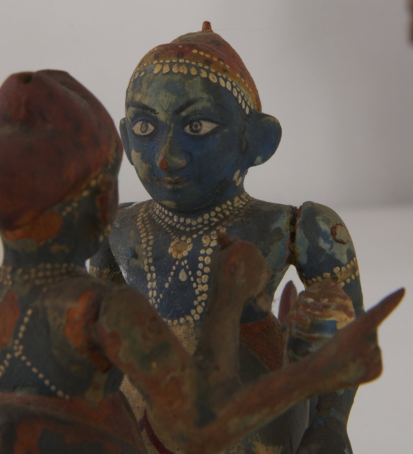 GROUP OF CARVED WOOD DEITY FIGURES