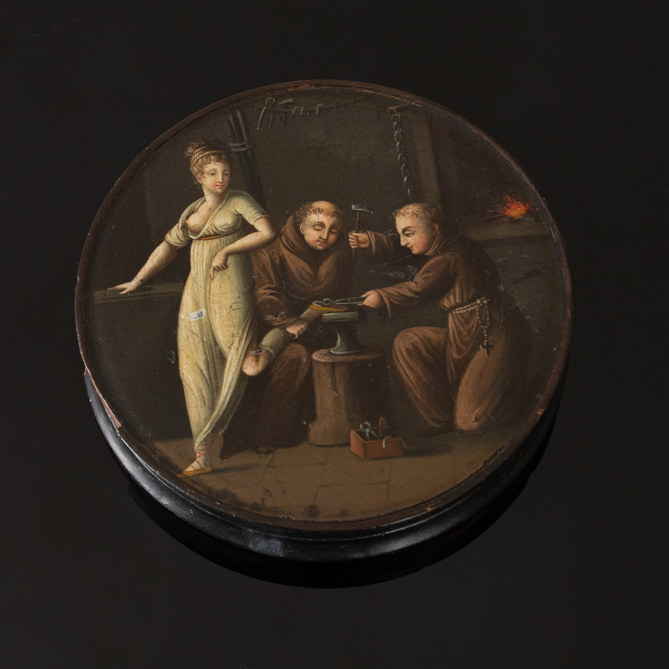 HAND PAINTED SNUFF BOX