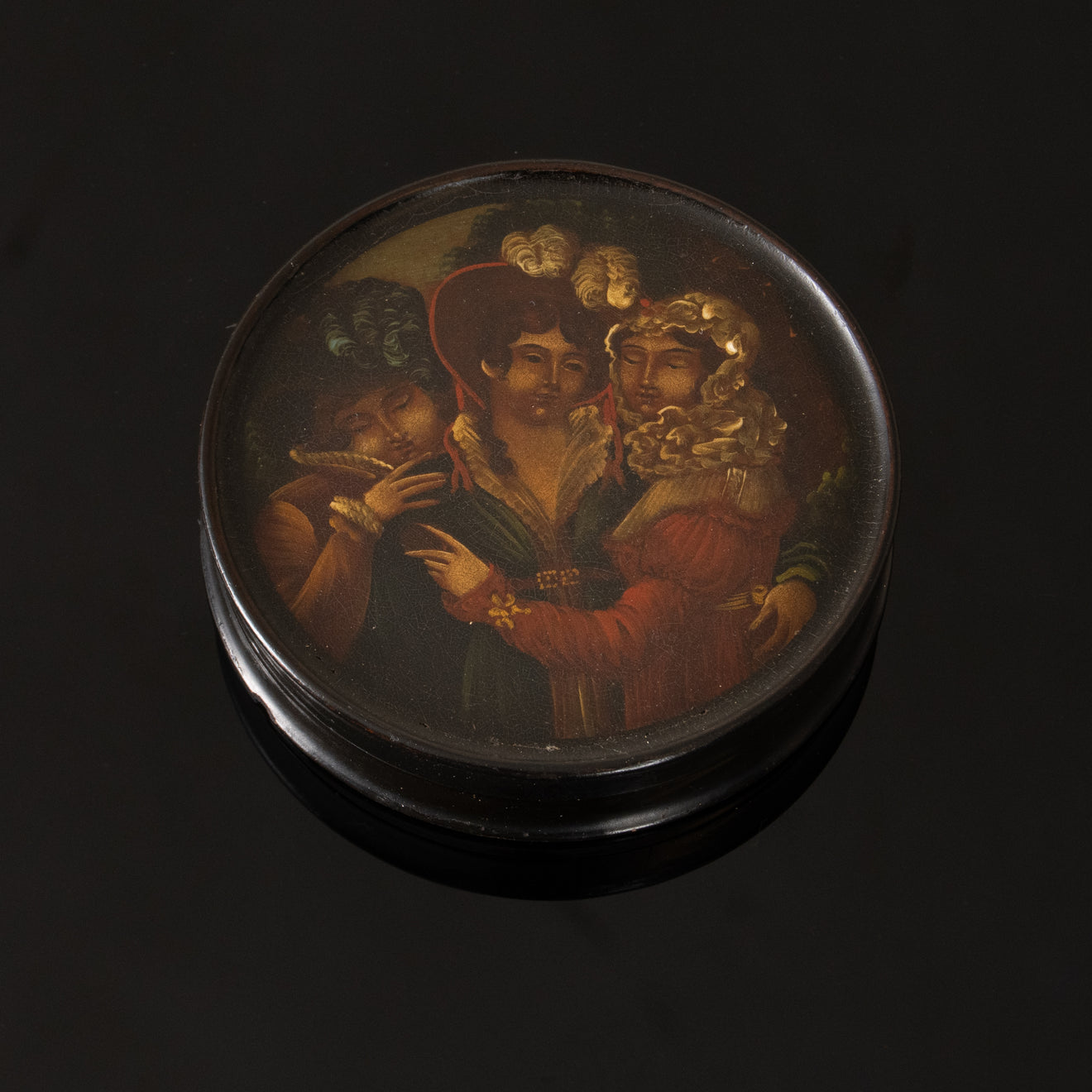 HAND PAINTED SNUFF BOX