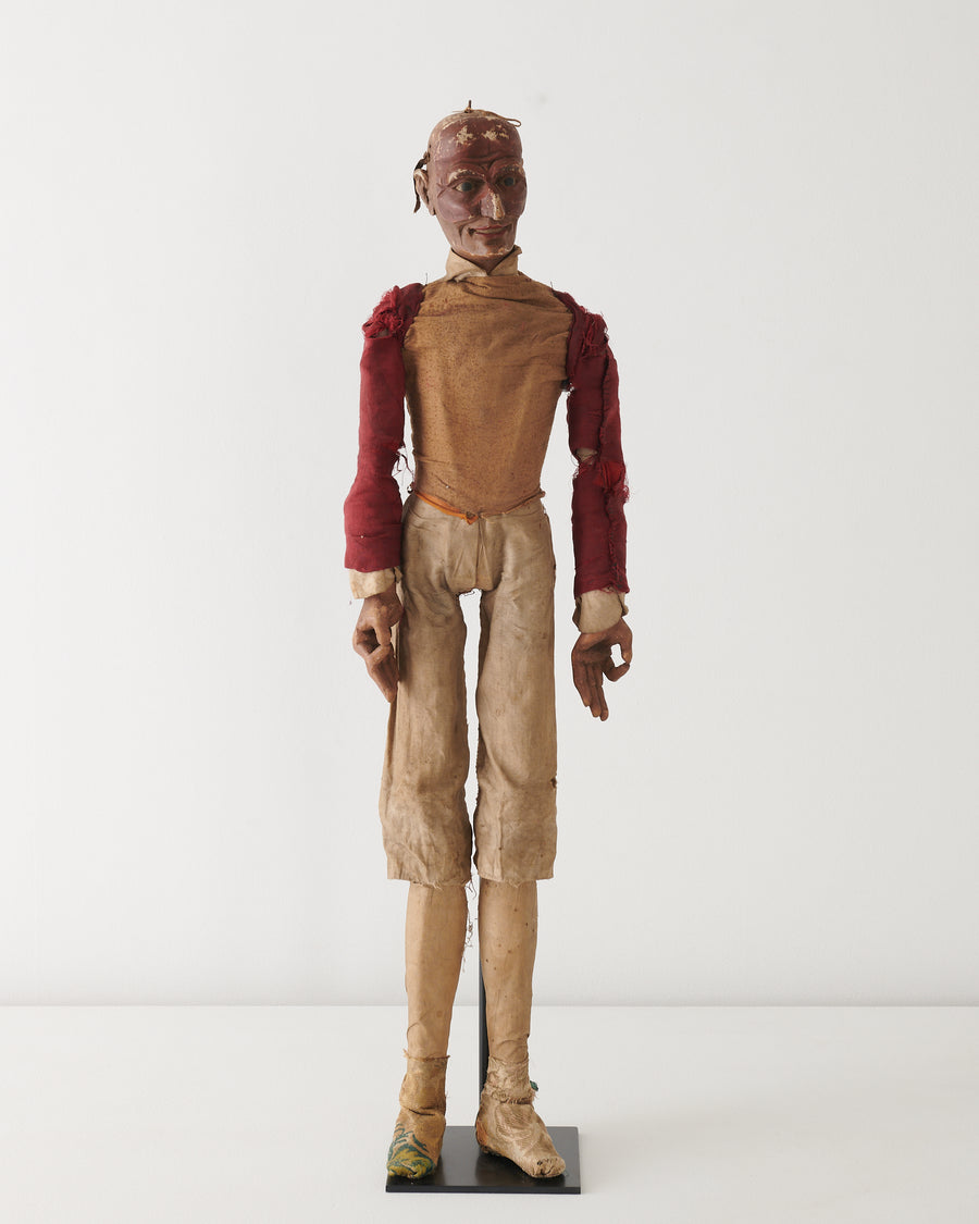 ITALIAN WOOD CARVED MASKED MARIONETTE