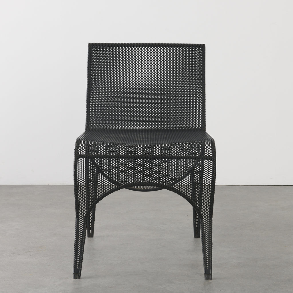 Metal mesh dining online chairs