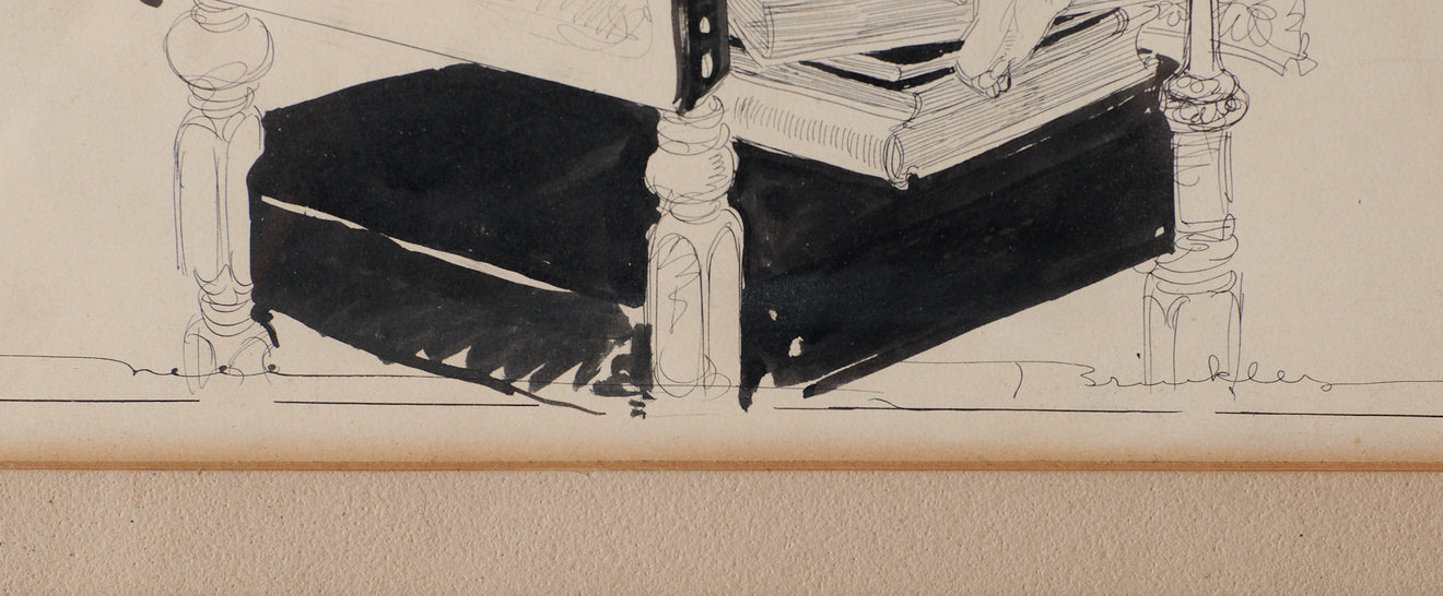 NELL BRINKLEY (1886-1944) PEN AND INK DRAWING, signed