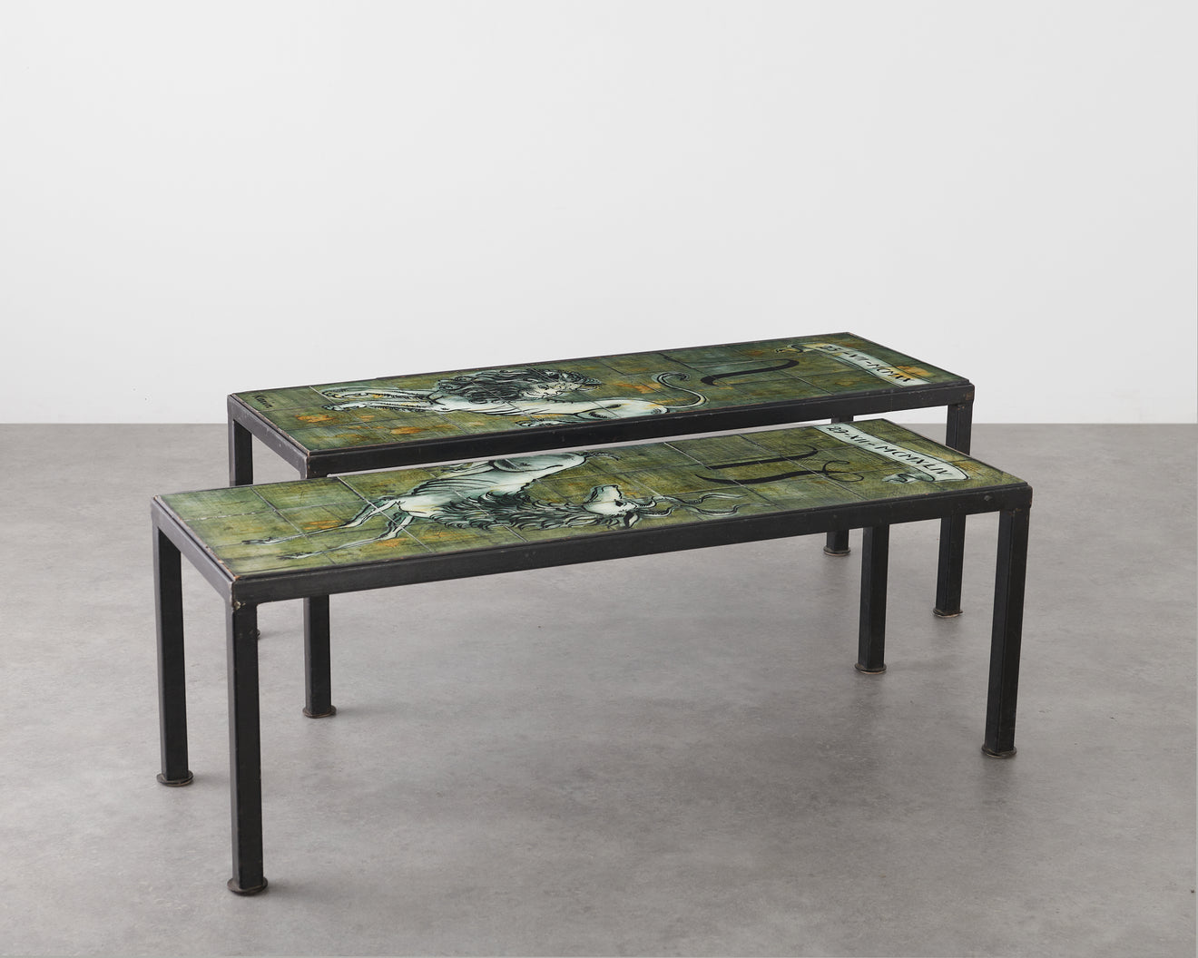 PAIR OF KARIN VAN LEYDEN (1906-1977) EGLOMISE END TABLES