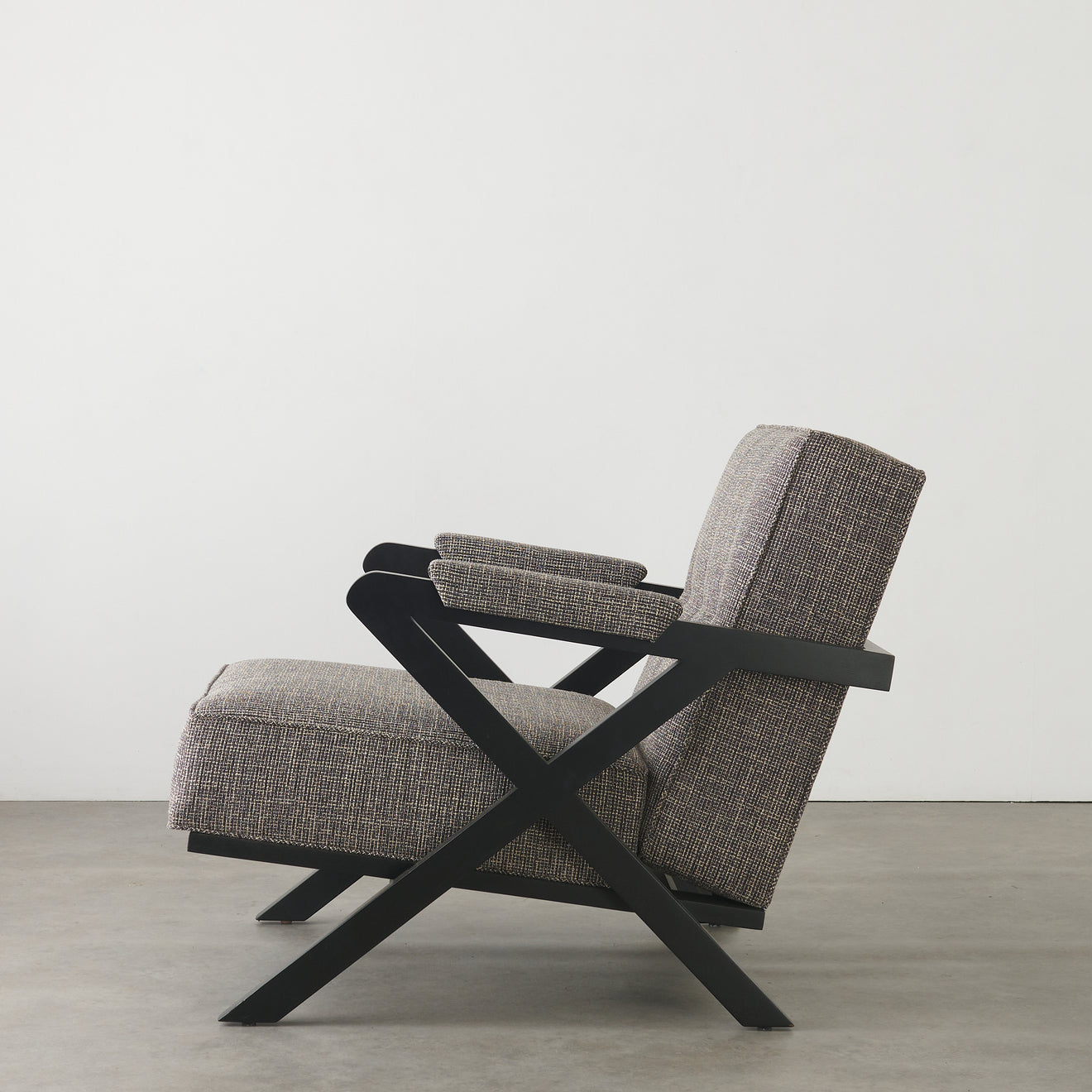 PAIR OF LASZLO LOUNGE CHAIRS, BROWN AND SALTMAN