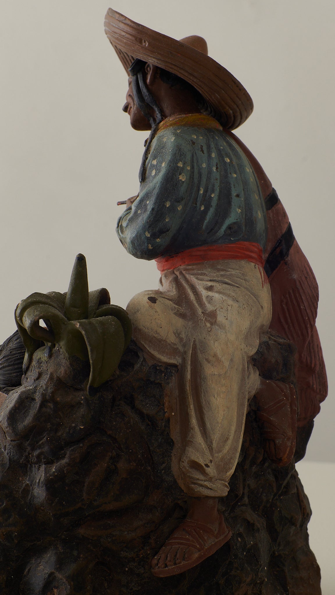 PANDURO ( 1847 - 1909 ) CLAY FIGURAL BOOKENDS