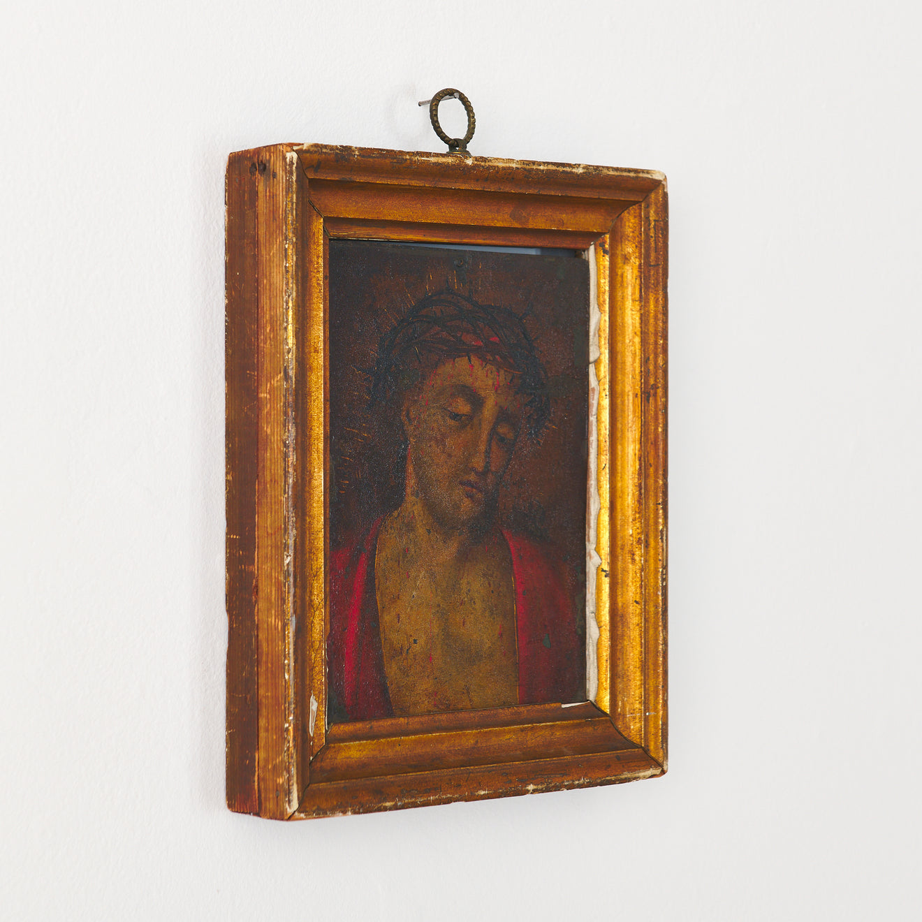 SPANISH COLONIAL BLACK MADONNA DOUBLE SIDED RETABLO