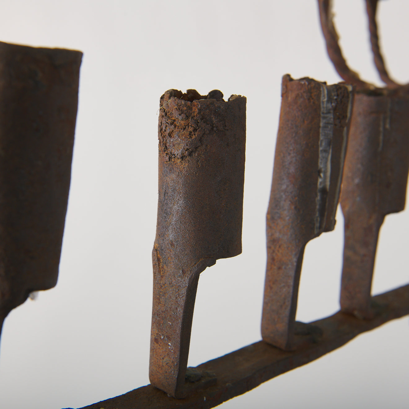 SPANISH COLONIAL HAND WROUGHT IRON FLOOR CANDELABRA