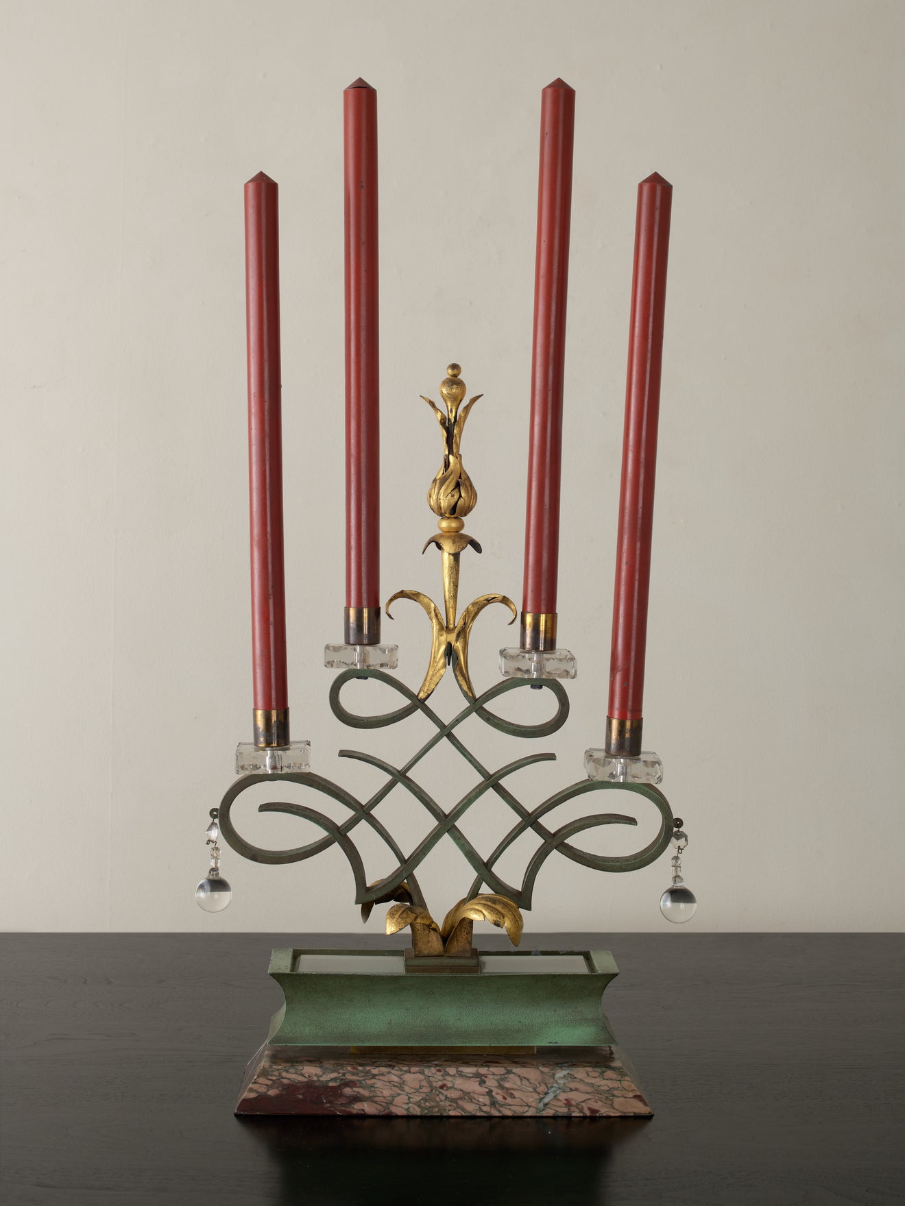 TABLE LAMP IN THE STYLE OF GILBERT POILLERAT