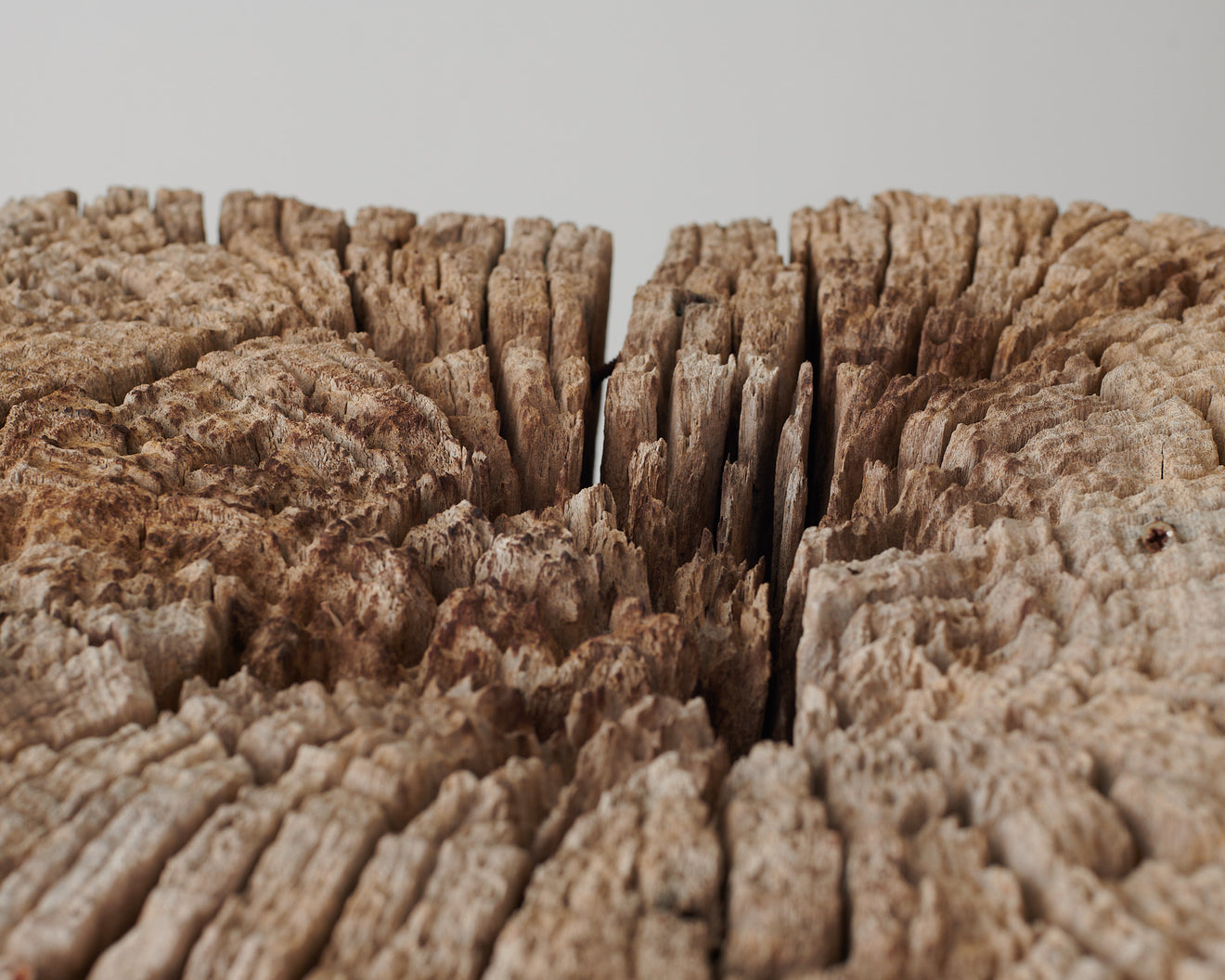 Weathered top iron base side table