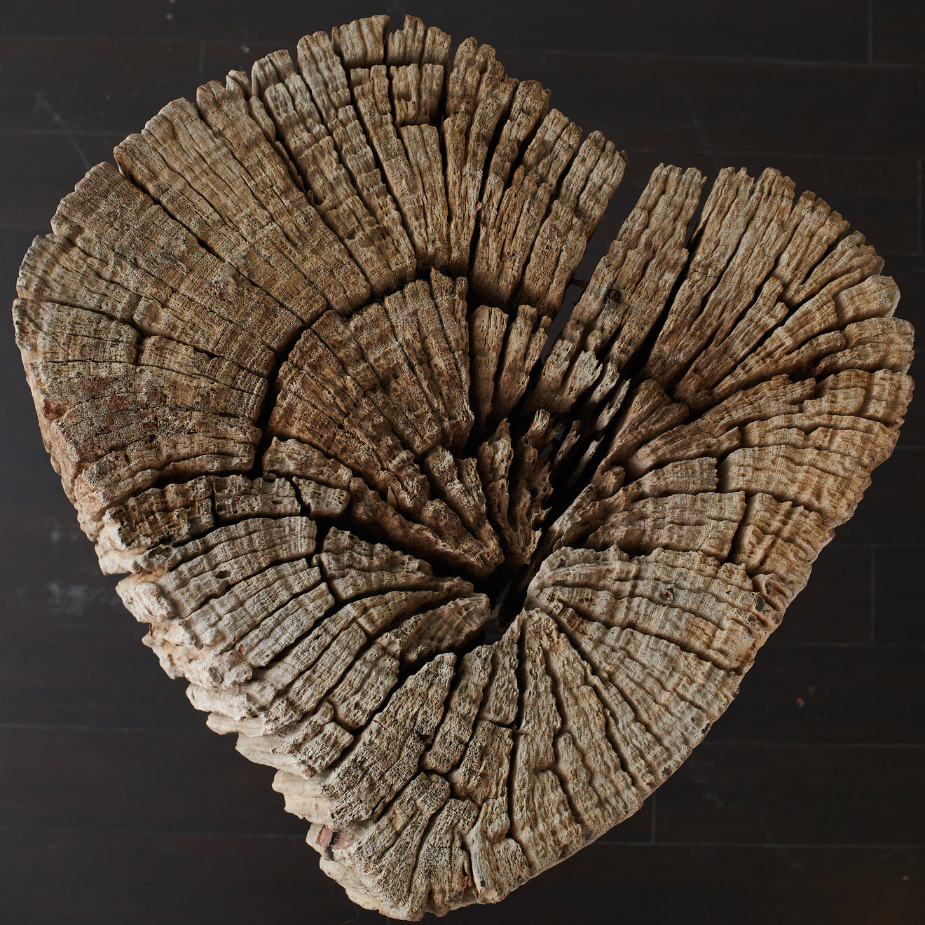 Weathered top iron base side table