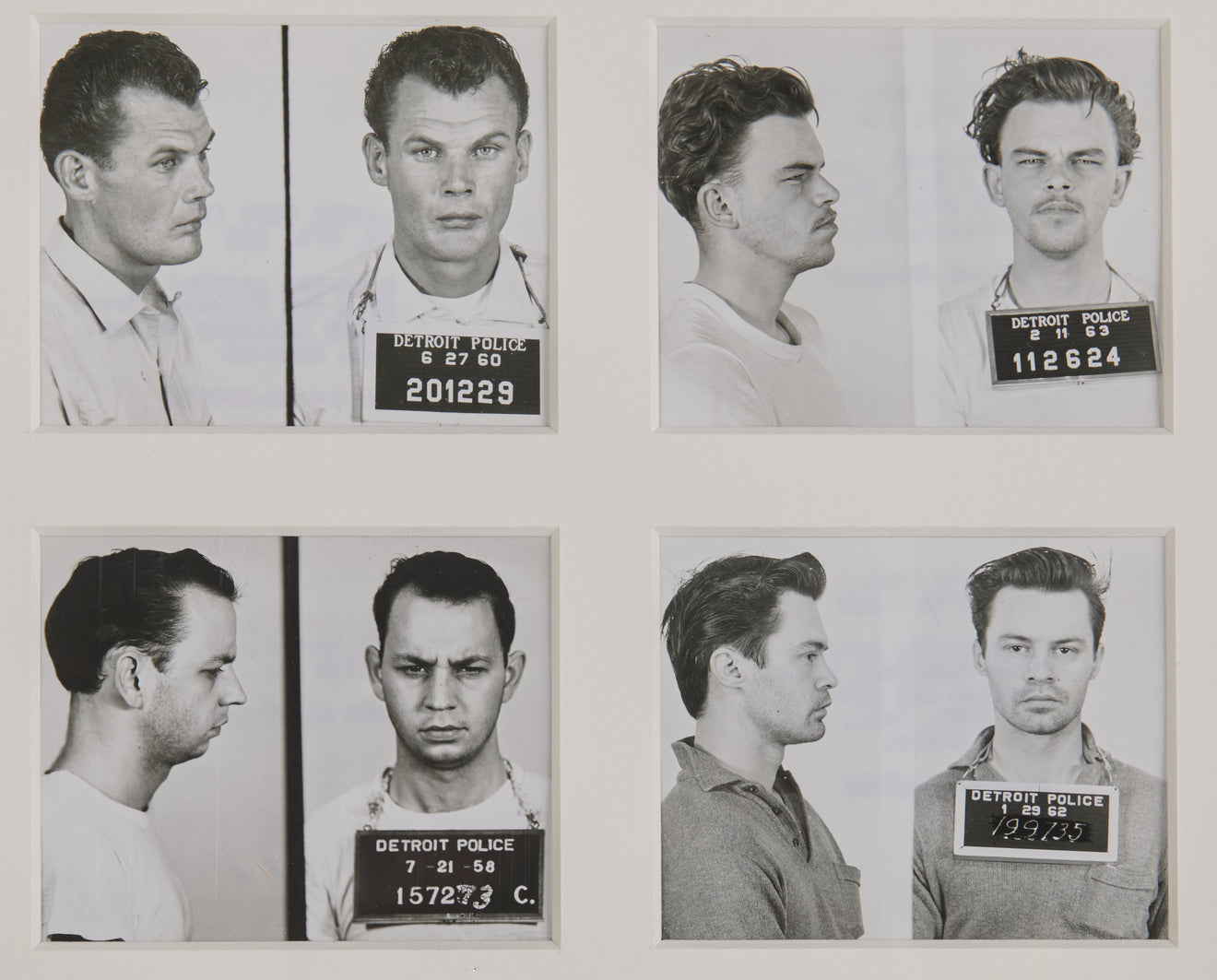 '100 GUYS WHO SHOULD HAVE STAYED HOME THAT DAY' VINTAGE MUG SHOTS, USA, 1940'S-1950'S