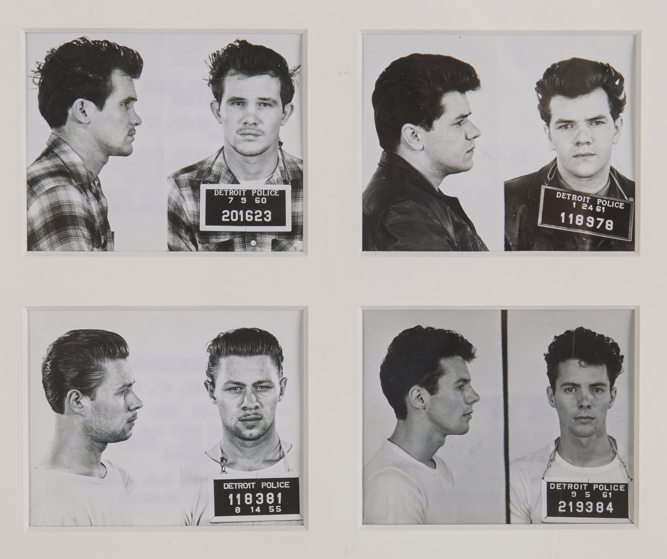 '100 GUYS WHO SHOULD HAVE STAYED HOME THAT DAY' VINTAGE MUG SHOTS, USA, 1940'S-1950'S