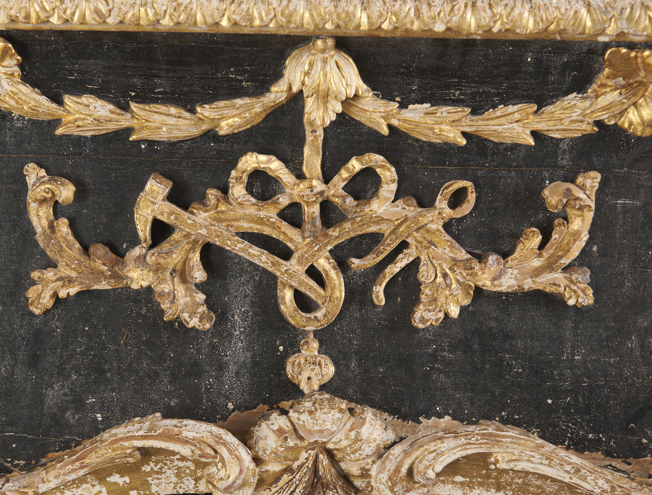 18TH C ARCHITECTURAL GILT CARVED BASE COFFEE TABLE