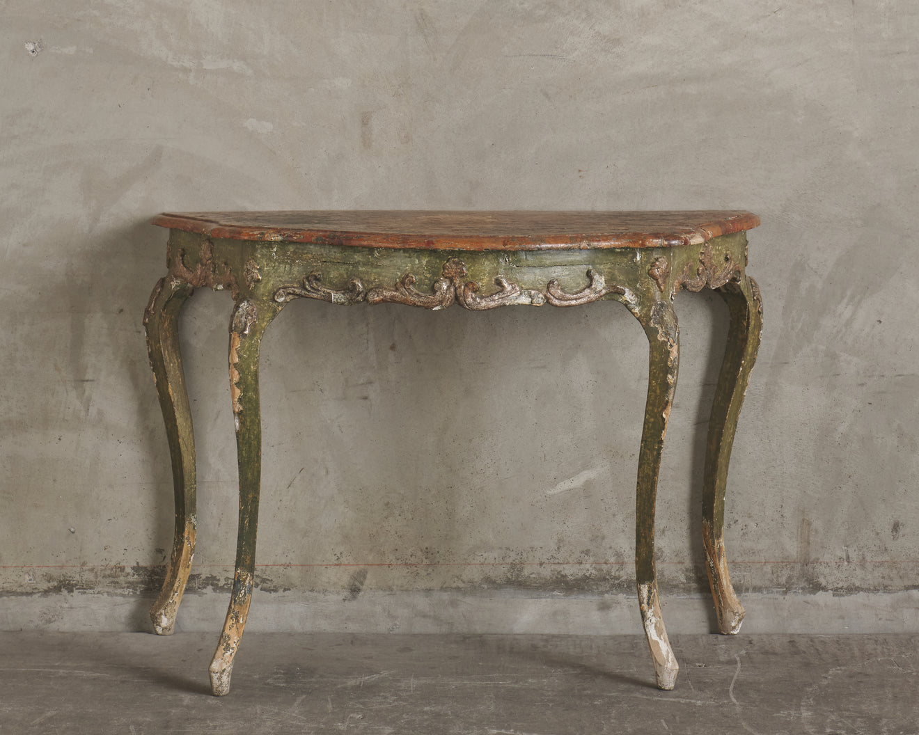 18TH C ITALIAN POLYCHROME CONSOLE