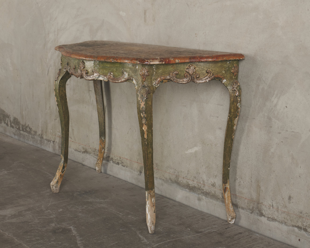18TH C ITALIAN POLYCHROME CONSOLE