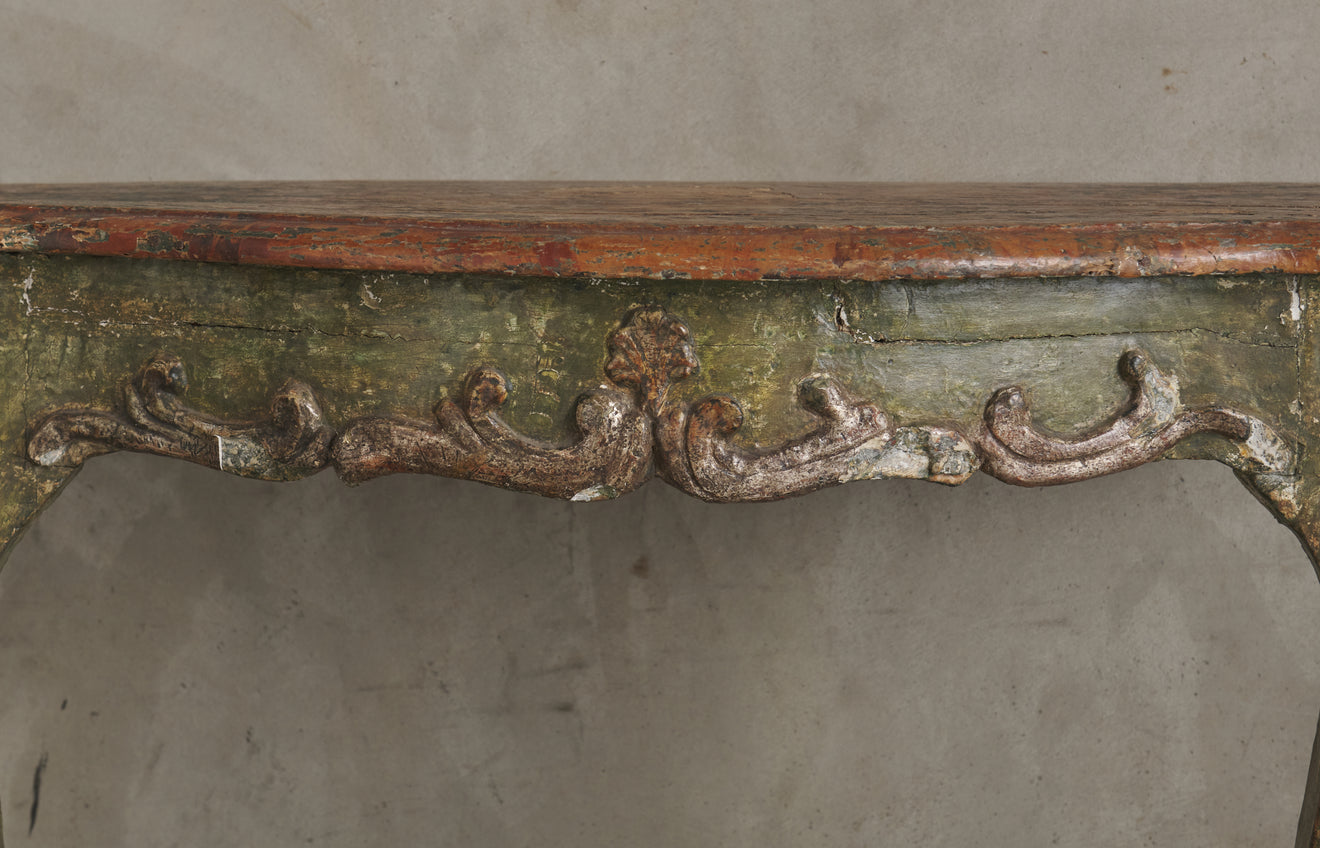 18TH C ITALIAN POLYCHROME CONSOLE