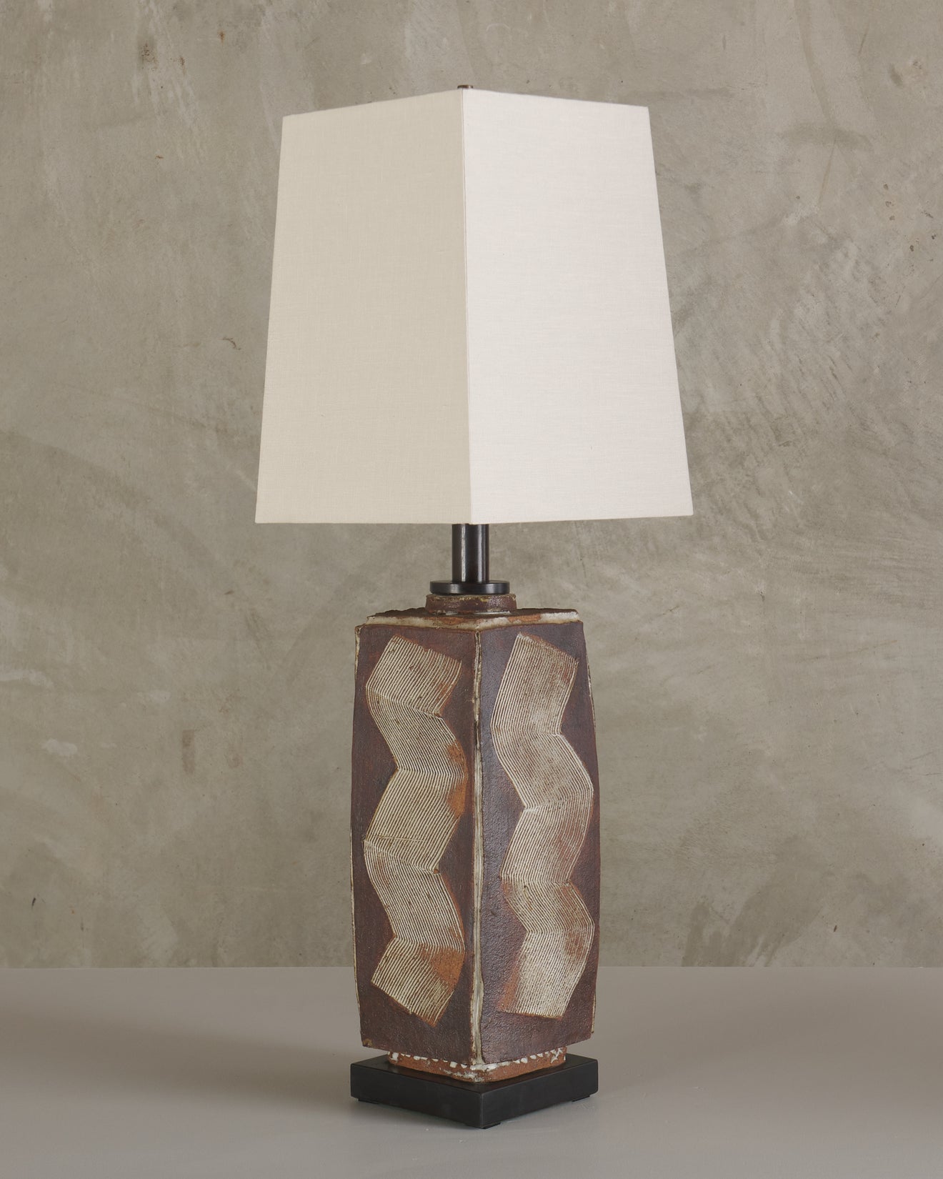 1970S BRUTALIST CERAMIC LAMP