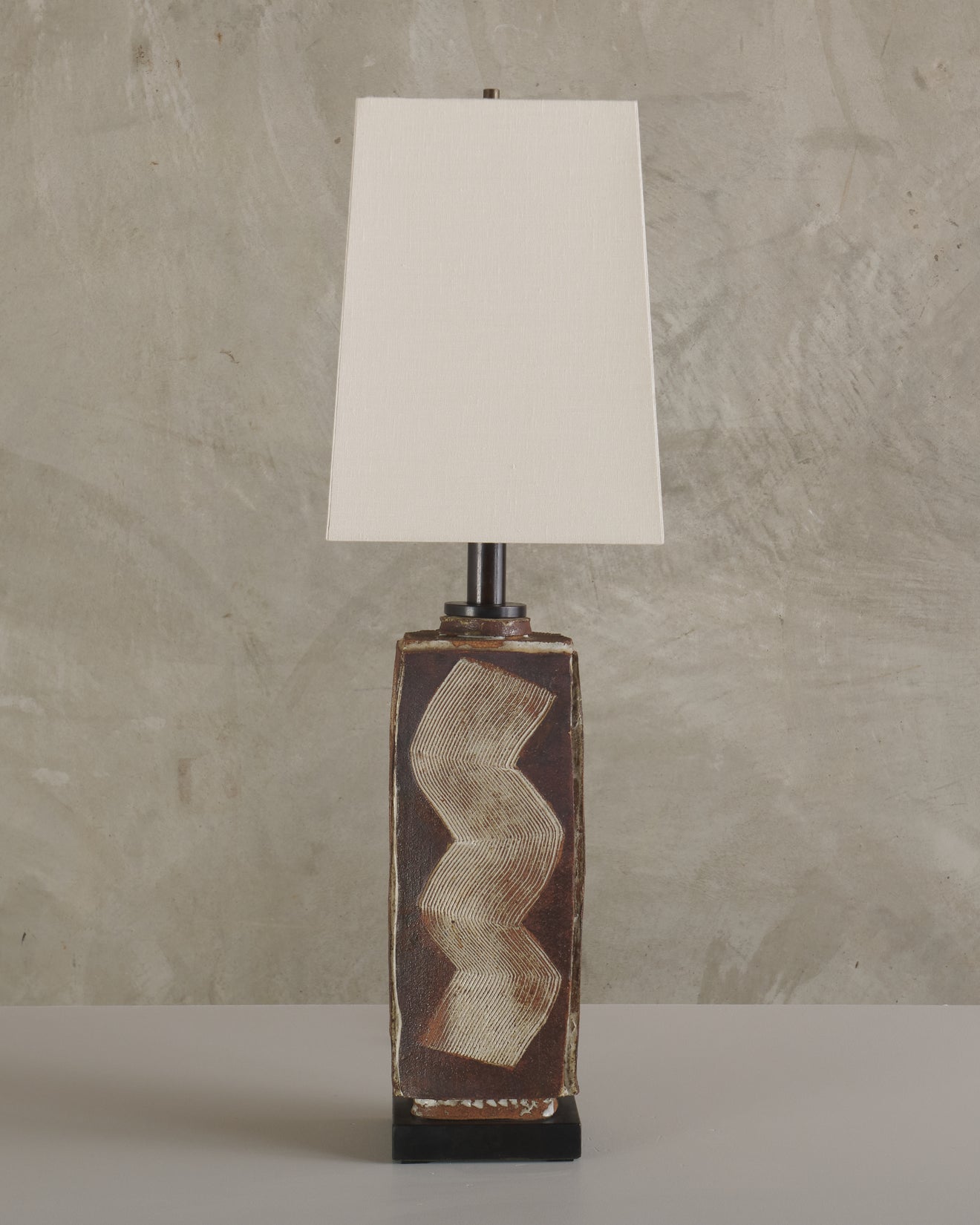 1970S BRUTALIST CERAMIC LAMP