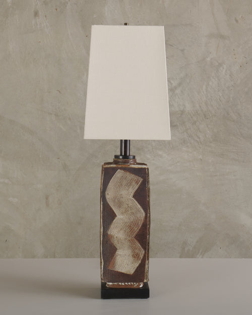 1970S BRUTALIST CERAMIC LAMP