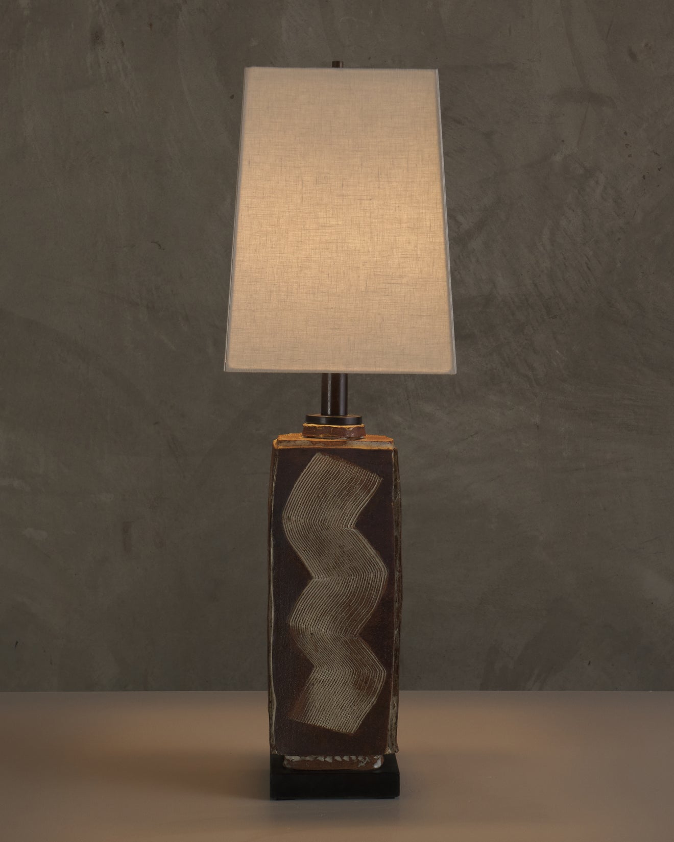 1970S BRUTALIST CERAMIC LAMP