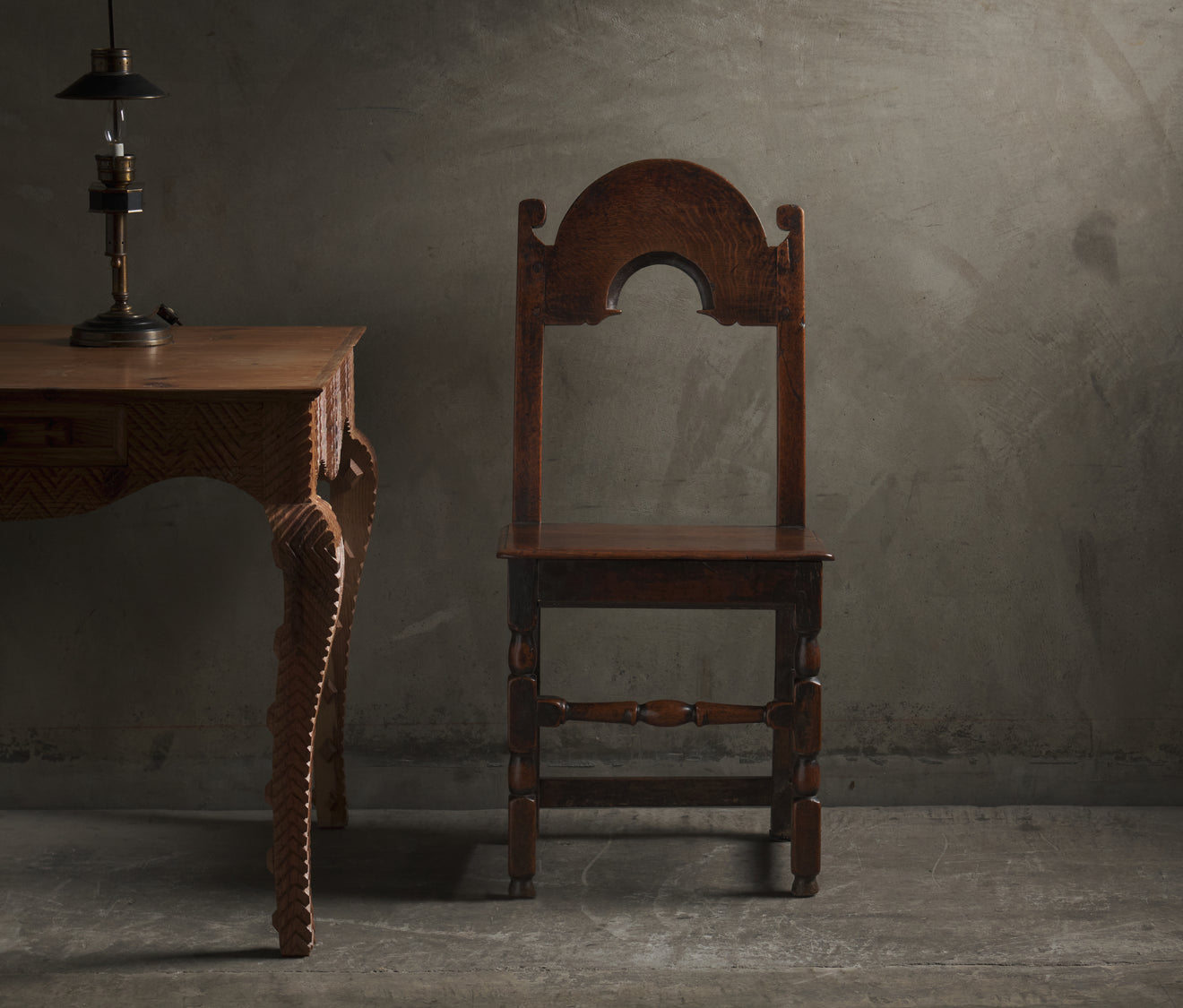 19TH C ENGLISH HALL CHAIR