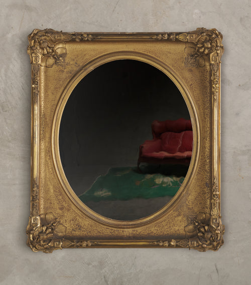 19TH C GILT FRAME WITH CONTEMPORARY MIRROR