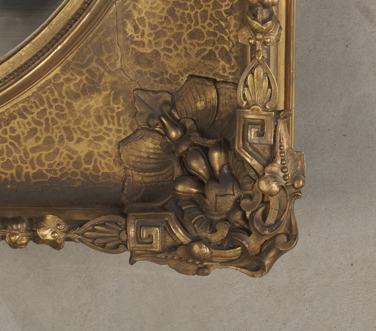 19TH C GILT FRAME WITH CONTEMPORARY MIRROR