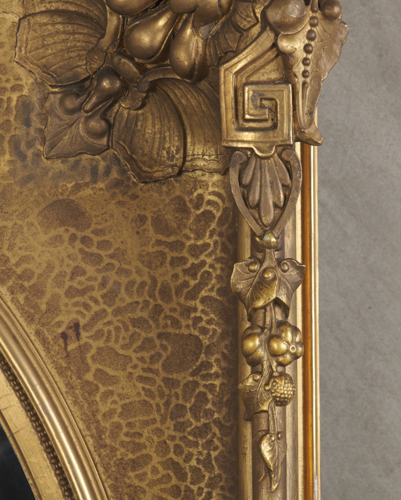 19TH C GILT FRAME WITH CONTEMPORARY MIRROR