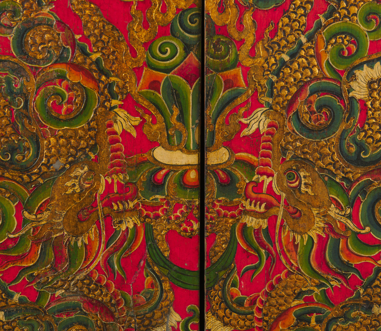 TIBETAN TEMPLE CABINET ON STAND