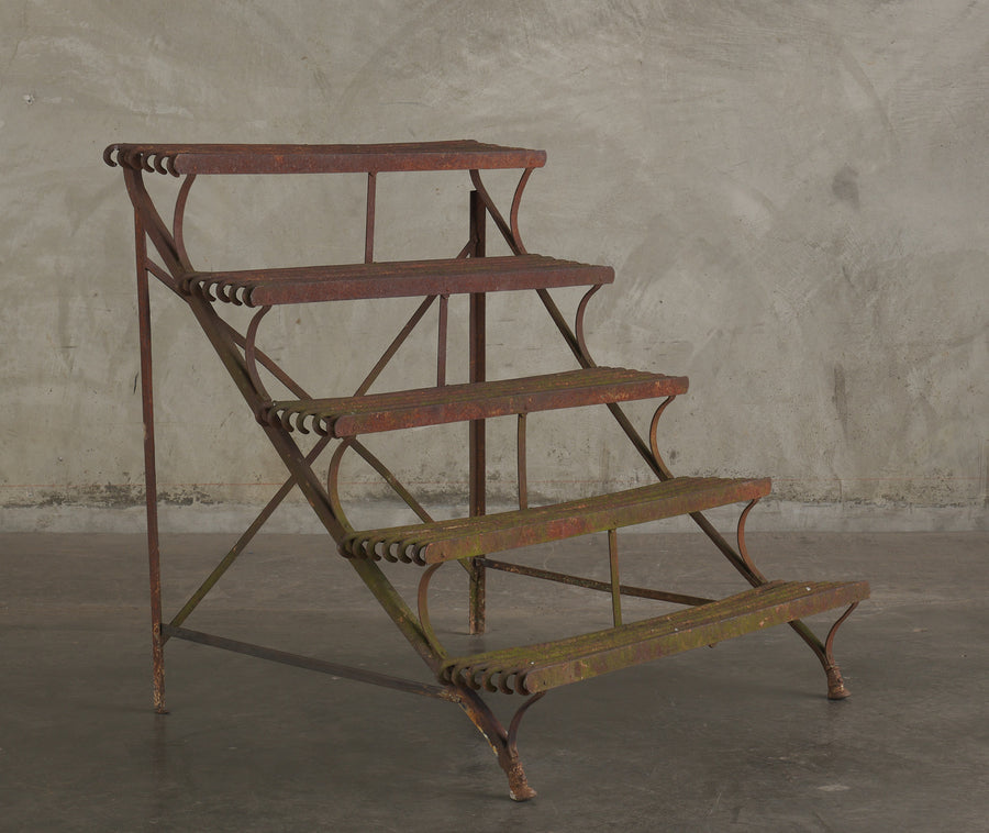 5 TIER COLLAPSIBLE PLANT STAND, FRANCE c1900