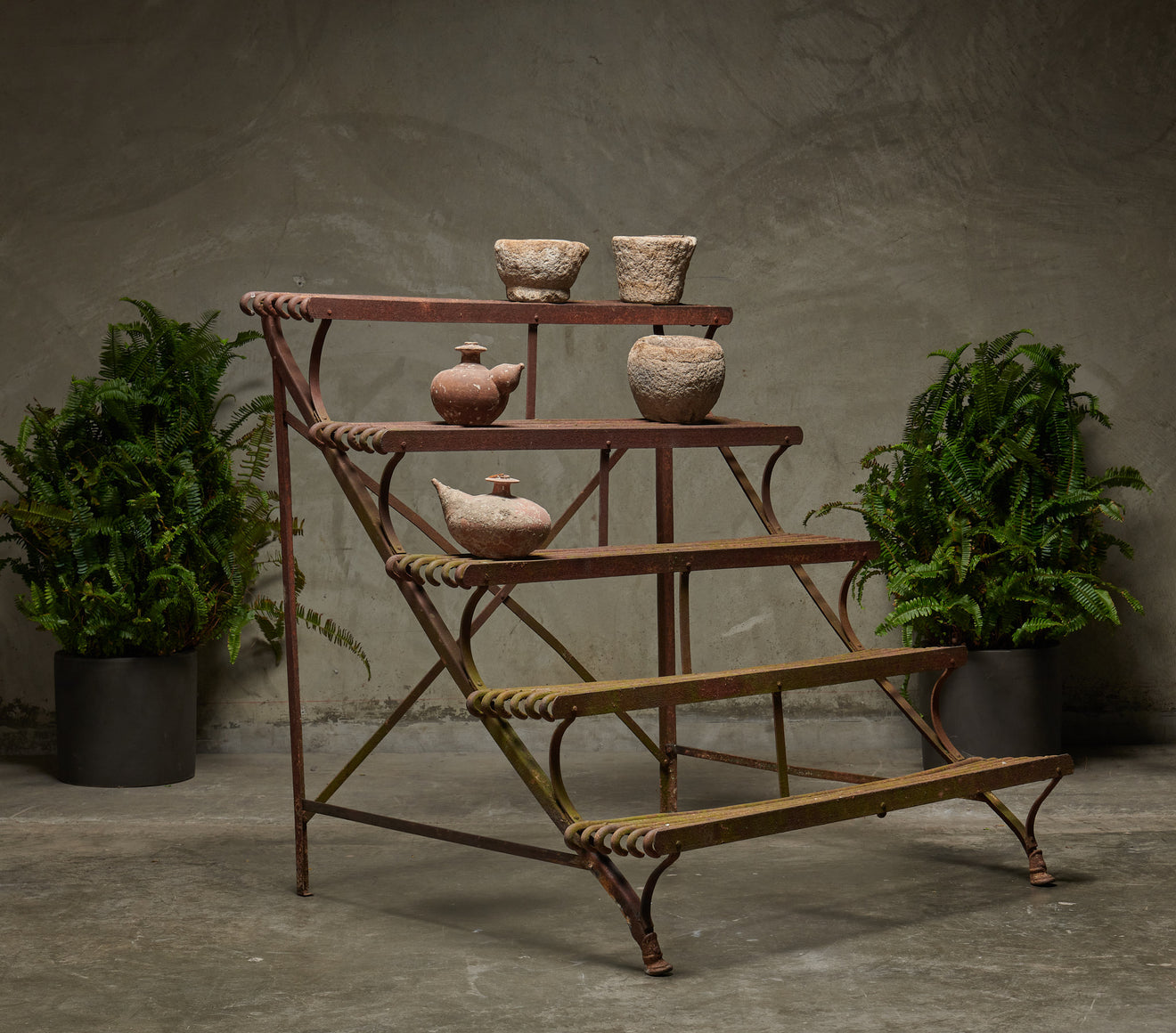 folding plant rack 5 TIER COLLAPSIBLE PLANT STAND, FRANCE c1900 – Blackman Cruz