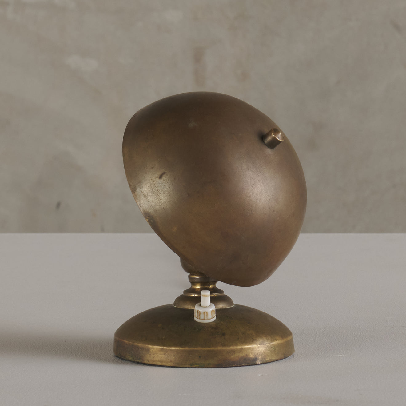 ADJUSTABLE COPPER DOME TABLE LAP IN THE BAUHAUS STYLE